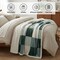 Americanflat - Fleece and Sherpa Throw Blanket - Oversize Plaid - 50x60 Inch - Green